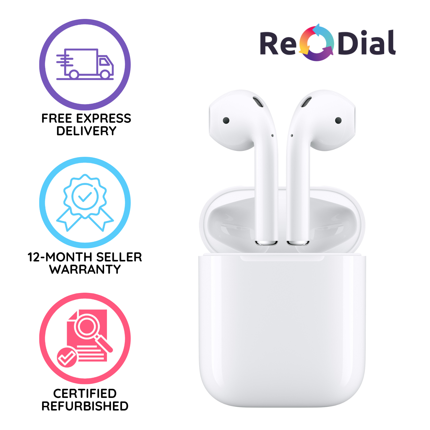 Apple AirPods (1st Generation) with Lightning Charging Case - Acceptable Condition